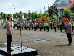 Polres Minahasa Laksanakan Apel Gelar Pasukan Pengamanan Pilhut