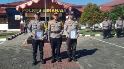 Kapolres Minahasa, Berikan Reward Kepada Dua Anggota Polsek Kawangkoan