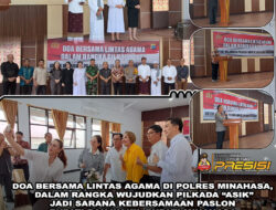 Doa Bersama Di Polres Minahasa Jadi Sarana Keakarban Para Paslon Bupati dan Wakil Bupati Minahasa